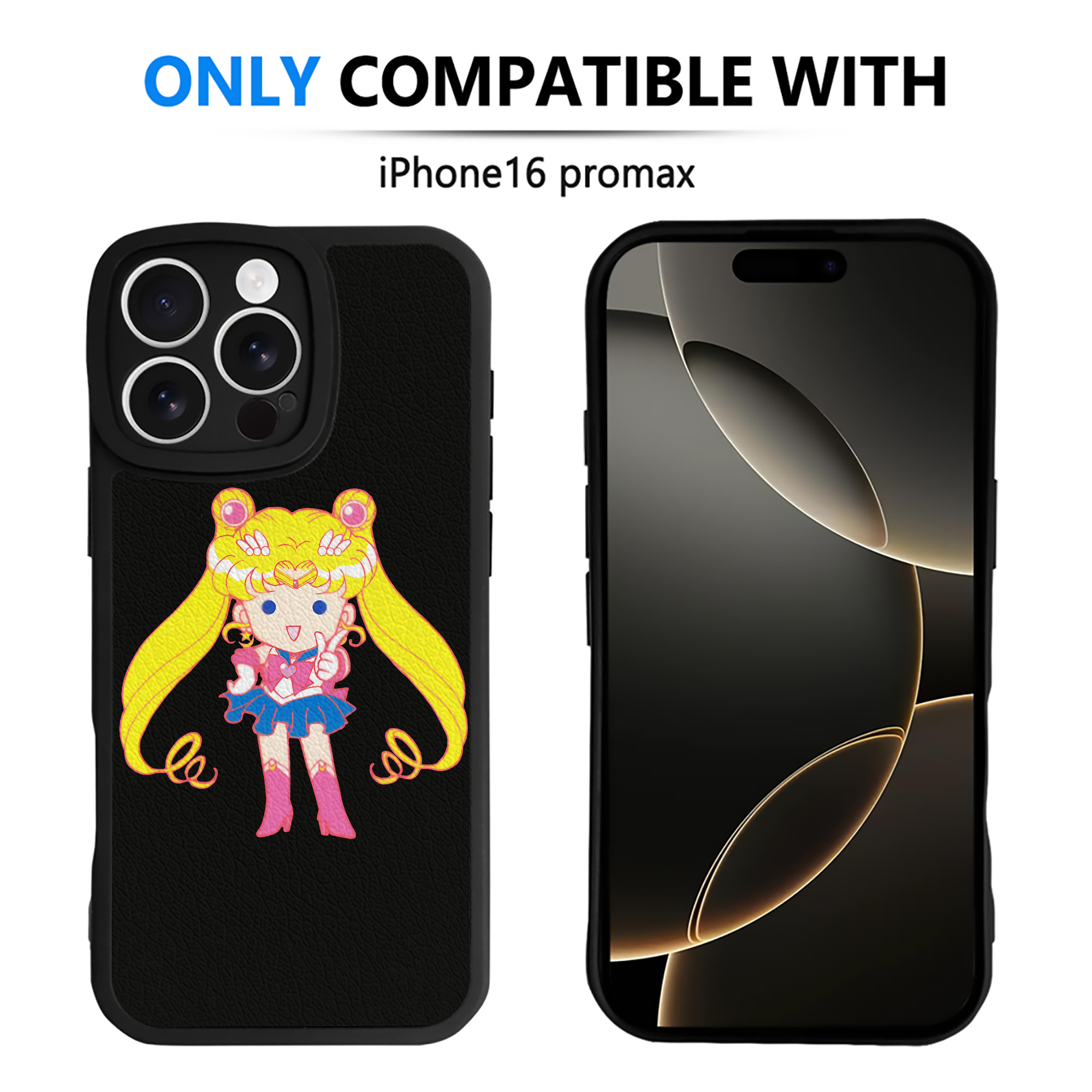 （画像用） 美少女戦士セーラームーン 月野 うさぎ つきの うさぎ Sailor Moon Tsukino Usagi 【iPhone 16シリーズ対応】シリコンスマホケース（レザー調） 材質：シリコン